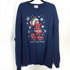 Disney Navy Blue Holiday Mickey Sweatshirt Size 3X